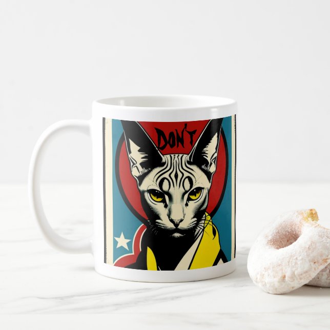 Cat mug - DONT. full colour (With Donut)