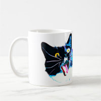 Cat Mug- "I came, I saw, I FRAZZED," Blue Junie