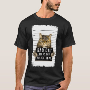 Cat Mug Shot Funny T-Shirt