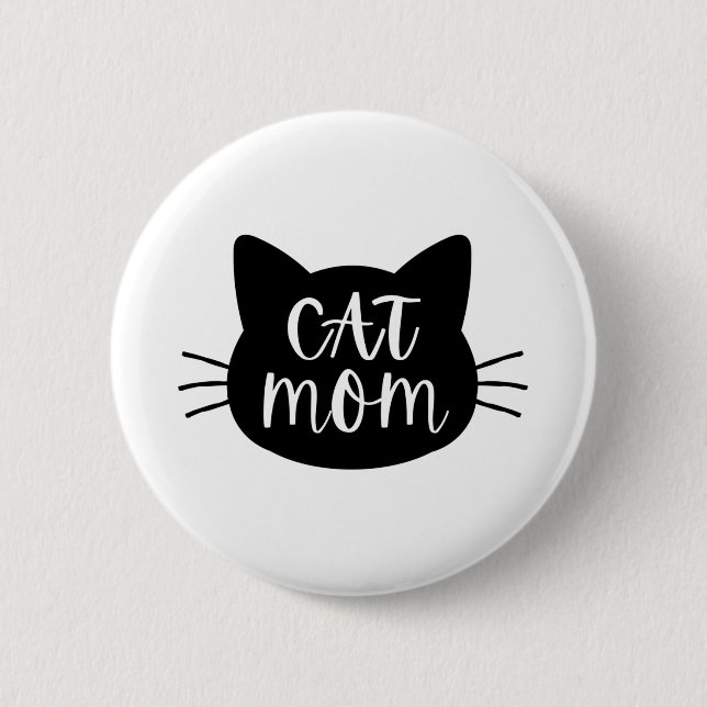 Cat Mum 6 Cm Round Badge (Front)