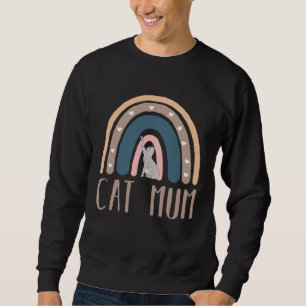 Cat Mum Boho Rainbow Kitten Theme Sweatshirt