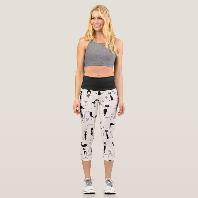 Cat Mum Capri Leggings (Front)