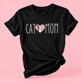 Cat Mum Cat Lover Custom Photo Handwritten Text Tri-Blend Shirt