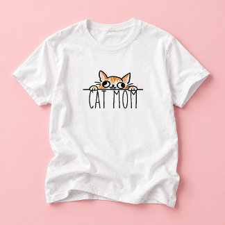 Cat Mum Cat Lover Illustration T-Shirt