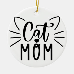 Cat Mum Ceramic Ornament
