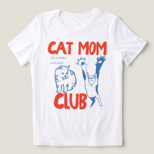 Cat Mum Club Life Is Better With Cats Funny Cute  Tri-Blend Shirt