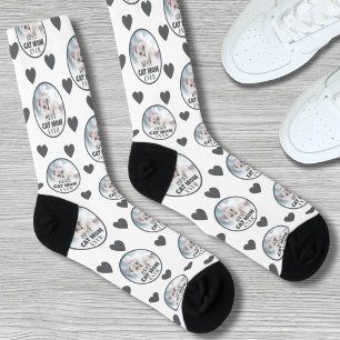 Cat Mum Custom Photo Socks