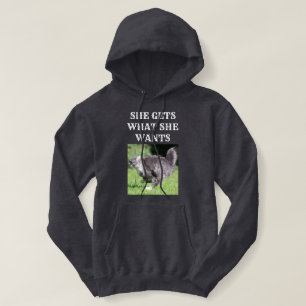 Cat Mum Customised Pet Photo And Text Dark Grey Hoodie
