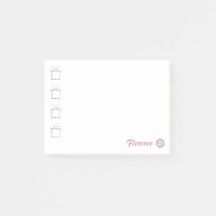 Cat Mum Cute Cat Paw White & Pink Post-it Notes