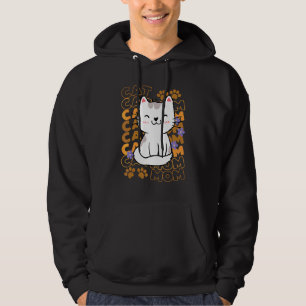 Cat Mum Cute Cat Paws Kitten Purrfectly Adoption Hoodie