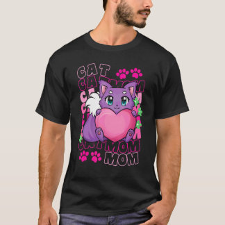 Cat Mum Cute Cat Paws Kitten   Purrfectly Adoption T-Shirt