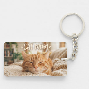 Cat Mum. Cute tabby cat. Key Ring