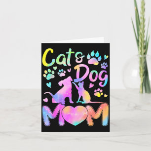 Cat mum dog mum girl women mother's day pet lover card