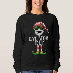 Cat Mum Elf Matching Christmas Group Pjs Family Pa Sweatshirt