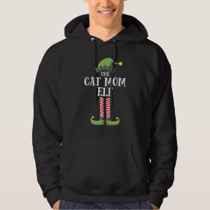 Cat Mum Elf Matching Family Group Hoodie