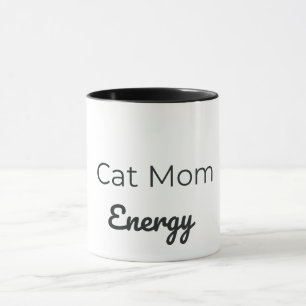 Cat Mum Energy Mug   Cute Cat Lover Coffee Cup