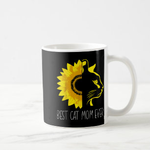 Cat mum ever sunflower - cat mum mother's day coffee mug