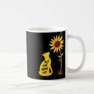 Cat mum ever sunflower kitty pet lover mother's da coffee mug