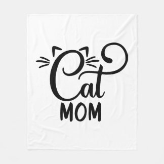 Cat mum fleece blanket