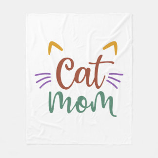 Cat Mum Fleece Blanket