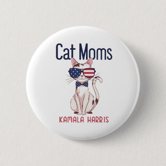 Cat Mum for Kamala Harris | 2024 6 Cm Round Badge