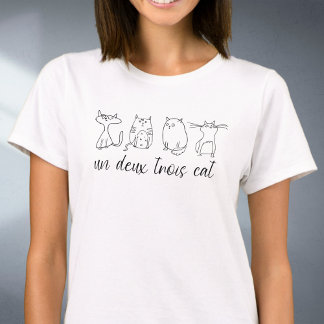 Cat Mum Funny Un Deux Trois Catful Kitty Cat Lover T-Shirt