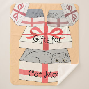 Cat Mum Gifts Sherpa Blanket