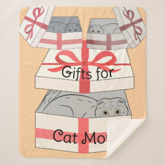 Cat Mum Gifts Sherpa Blanket