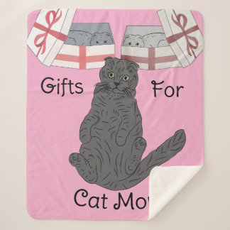 Cat Mum Gifts Sherpa Blanket