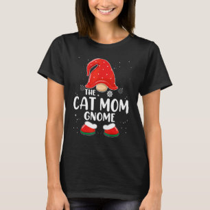 Cat Mum Gnome Buffalo Plaid Matching Family Christ T-Shirt