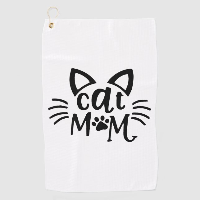 Cat Mum            Golf Towel (Front)
