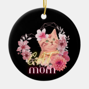 Cat mum humour - funny quote women's ceramic ornament