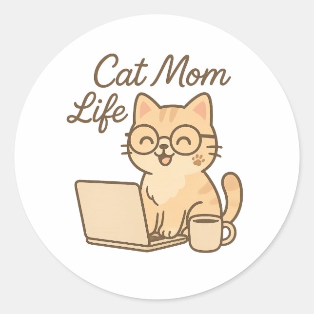 Cat Mum Life Sticker (Front)