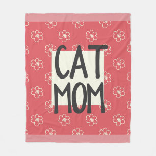 Cat Mum Medium Fleece Blanket