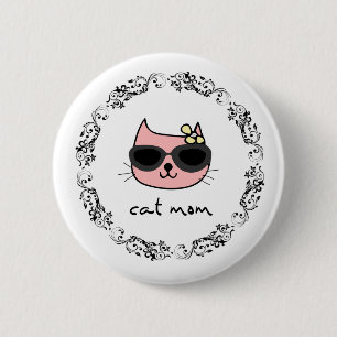 Cat Mum Mother's Day 6 Cm Round Badge