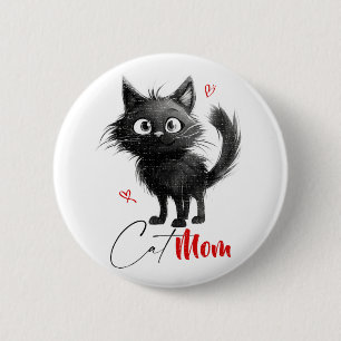 Cat Mum Mothers Day Gifts 6 Cm Round Badge