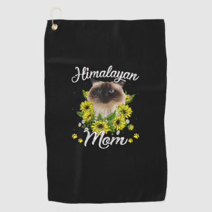 Cat Mum Mother's Day Gifts Sunflower Himalayan Mum Golf Towel