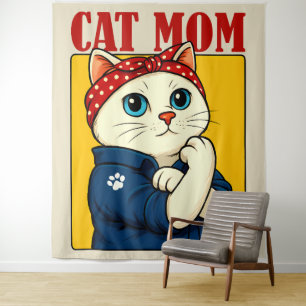 Cat Mum Mothers Day Tapestry