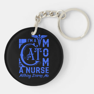 Cat Mum Nurse – Funny Gift for Nurses & Cat Lovers Key Ring