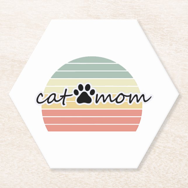 cat mum          paper coaster (Front)