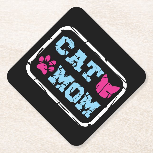 Cat Mum Paper Coaster (Front)