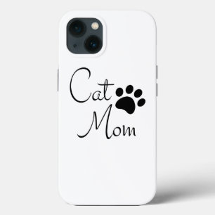 Cat Mum Paw Print Saying Personalised iPhone 13 Case