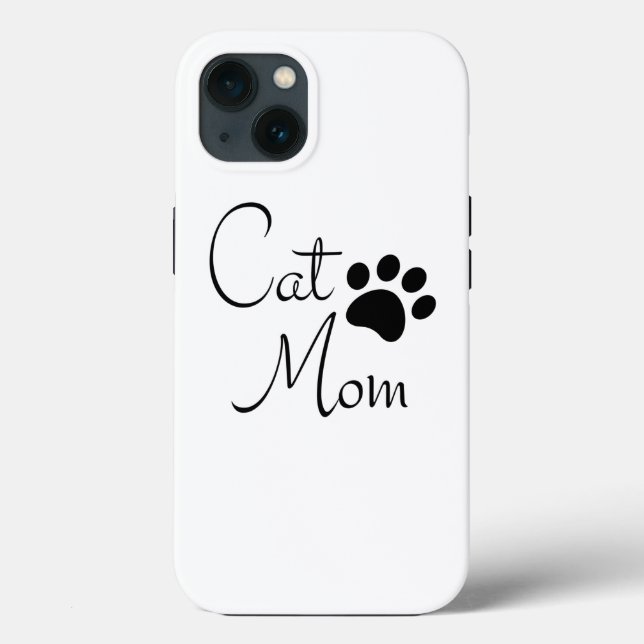 Cat Mum Paw Print Saying Personalised Case-Mate iPhone Case (Back)