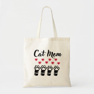 Cat Mum Paw Tote Bag