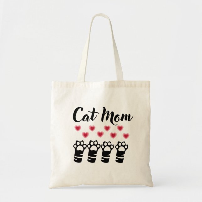 Cat Mum Paw Tote Bag (Front)