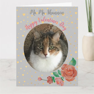 Cat Mum Personalised Valentine Surprise Card