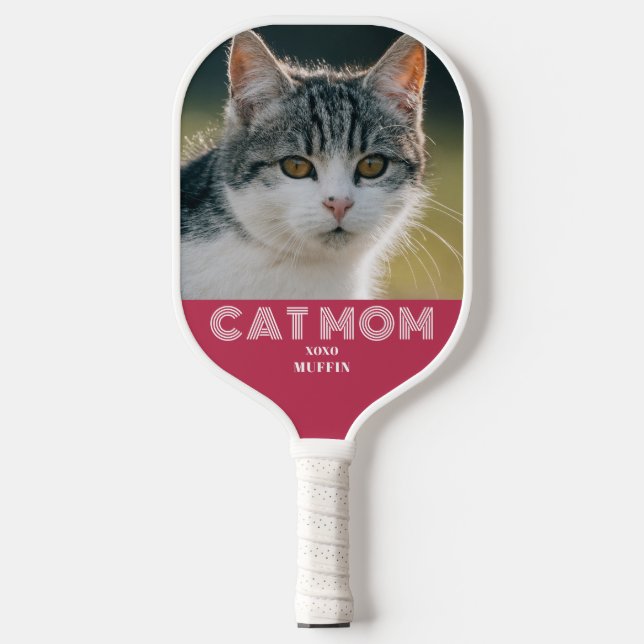 Cat Mum Photo  Pickleball Paddle (Front)