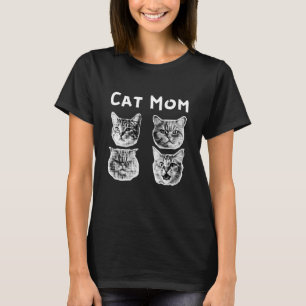 Cat Mum Retro T-Shirt