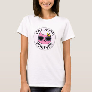 Cat Mum - round (light) T-Shirt