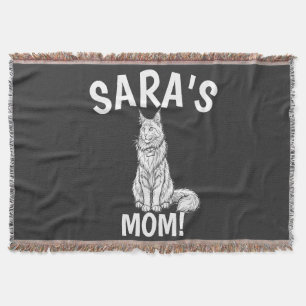 Cat Mum Shirt, Personalise, Maine Coon, Hat Throw Blanket